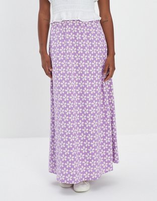 AE Floral Midi Slip Skirt