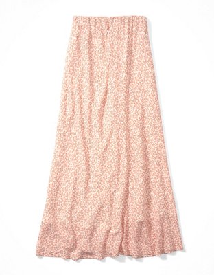 AE Floral Midi Slip Skirt