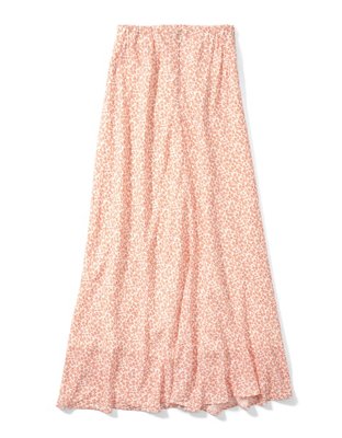 AE Floral Slip Midi Skirt