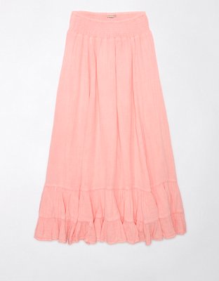 AE High-Waisted Tiered Maxi Skirt