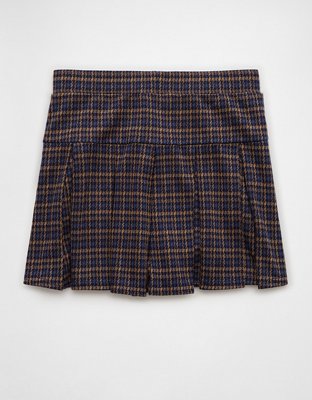 AE Pleated It Knit Plaid Skort