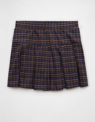 AE Pleated It Knit Plaid Skort