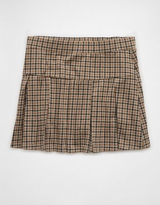 AE Pleated It Knit Plaid Skort