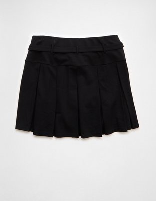 AE It Knit Low-Rise Belted Pleated Skort