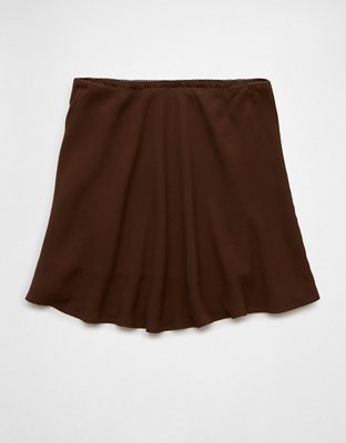 AE Stretch High-Waisted Crepe Mini Slip Skirt