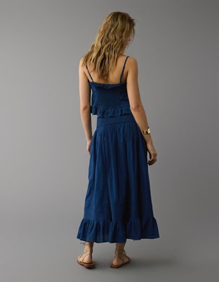 AE High-Waisted Ruffle Maxi Skirt