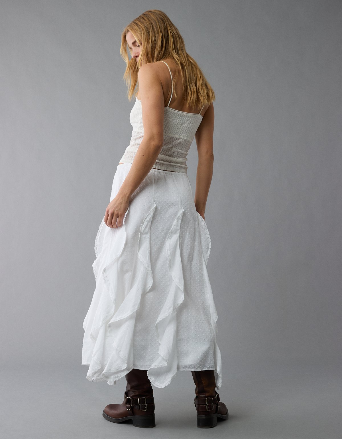 AE High-Waisted Cascade Ruffle Maxi Skirt - image 2