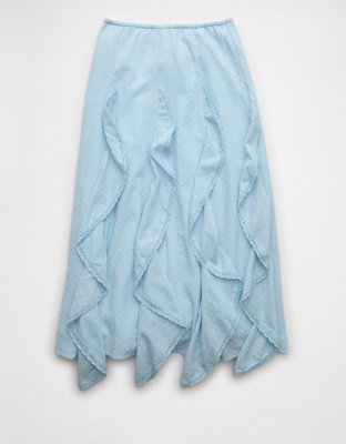 AE High-Waisted Cascade Ruffle Maxi Skirt