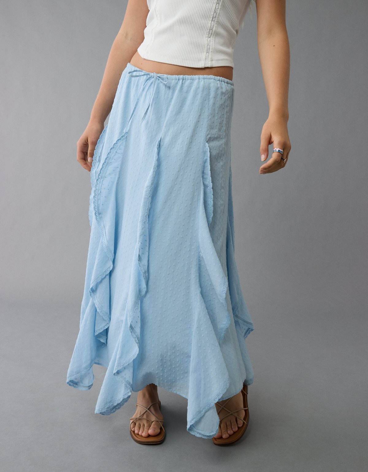 AE High-Waisted Cascade Ruffle Maxi Skirt - image 5