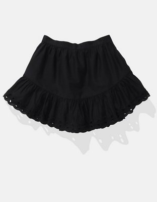 AE High-Waisted Embroidered Eyelet Mini Skirt