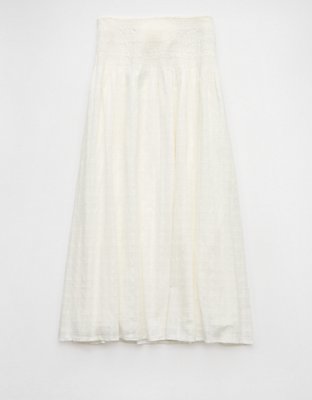AE High-Waisted Smocked Maxi Skirt