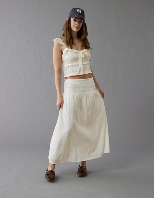 AE High-Waisted Ruffle Maxi Skirt
