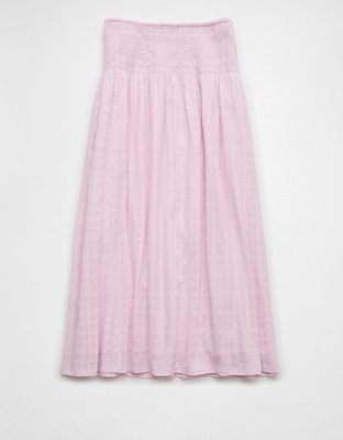 AE High-Waisted Smocked Maxi Skirt