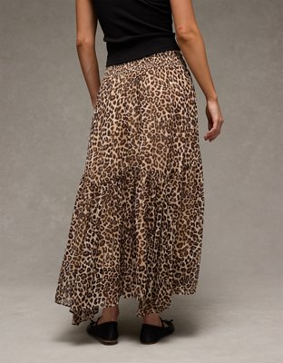 AE Smocked Handkerchief Hem Maxi Skirt