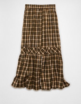 AE Plaid Maxi Skirt