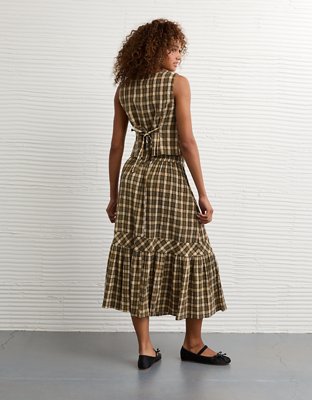 AE Plaid Maxi Skirt