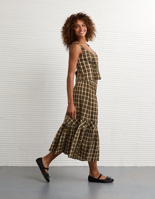 AE Plaid Maxi Skirt