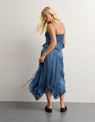 Jupe mi-longue à taille haute AE