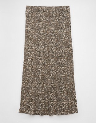 AE High-Waisted Leopard Column Maxi Skirt