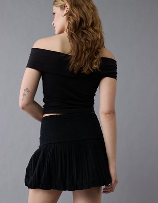 AE High-Waisted Smocked Bubble Skirt