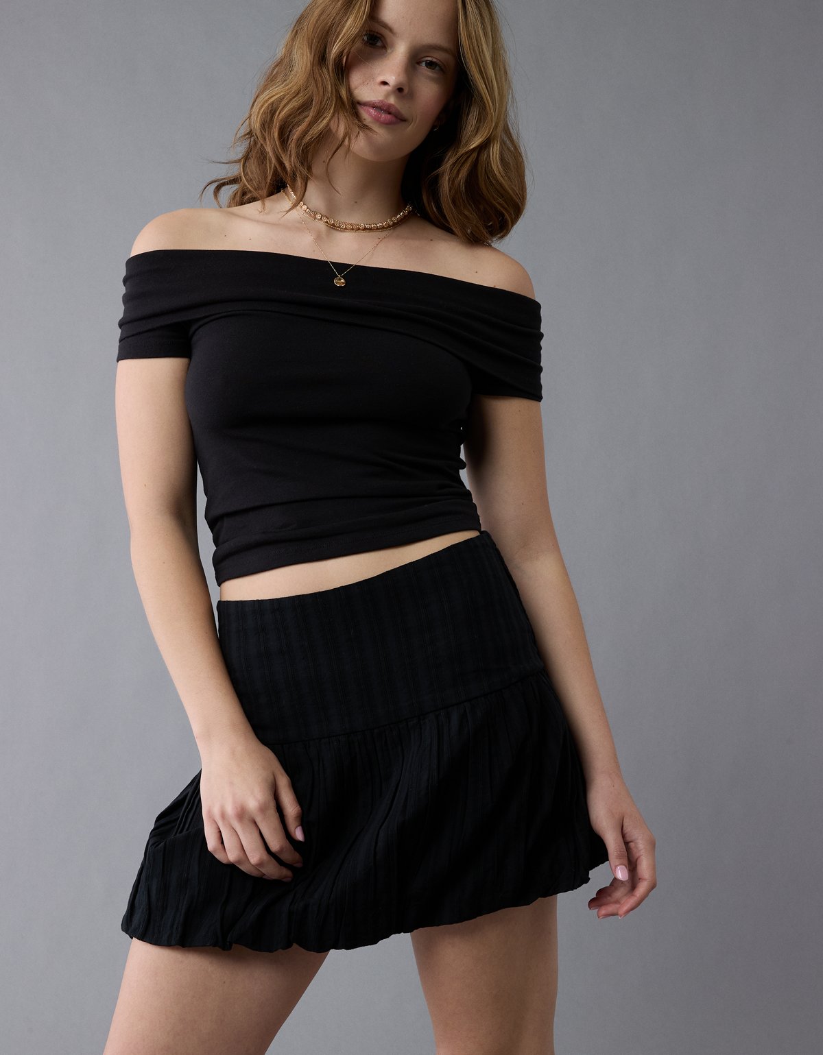 AE High-Waisted Smocked Bubble Skirt - image 5