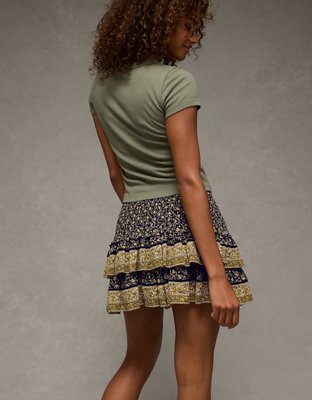 Minijupe-short à taille haute AE