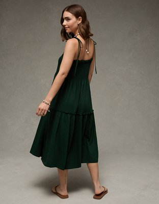 AE Sunchaser Convertible Maxi Skirt Dress Women's Deep Forest Green XS