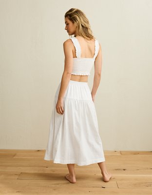 AE Mid-Rise Linen-Blend Maxi Skirt