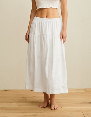AE Mid-Rise Linen-Blend Maxi Skirt