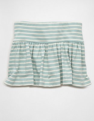 AE Striped Knit Mini Skort Womens Gray Snow S 36$