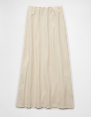 AE High-Waisted Linen-Blend Maxi Skirt