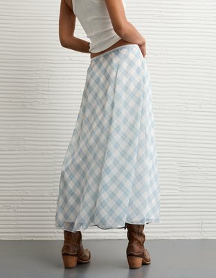 AE x Stagecoach Crinkled Chiffon Maxi Skirt