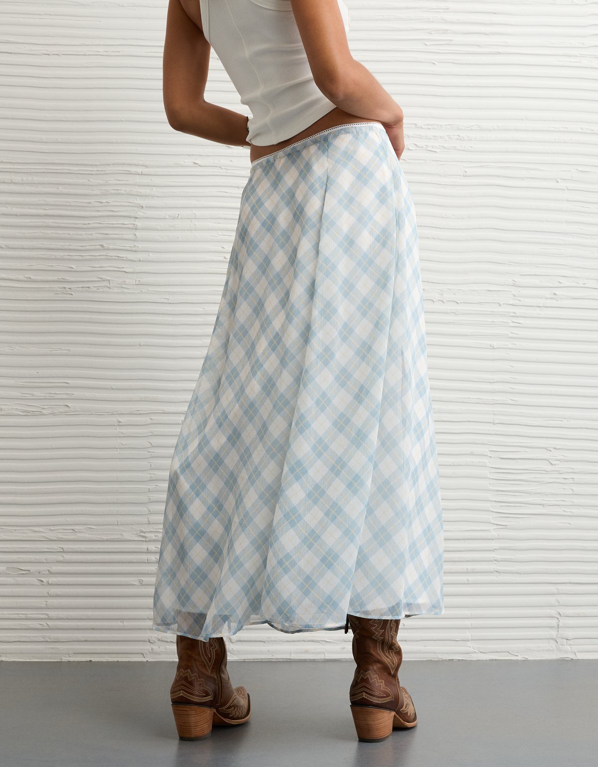 AE x Stagecoach Crinkled Chiffon Maxi Skirt - image 2