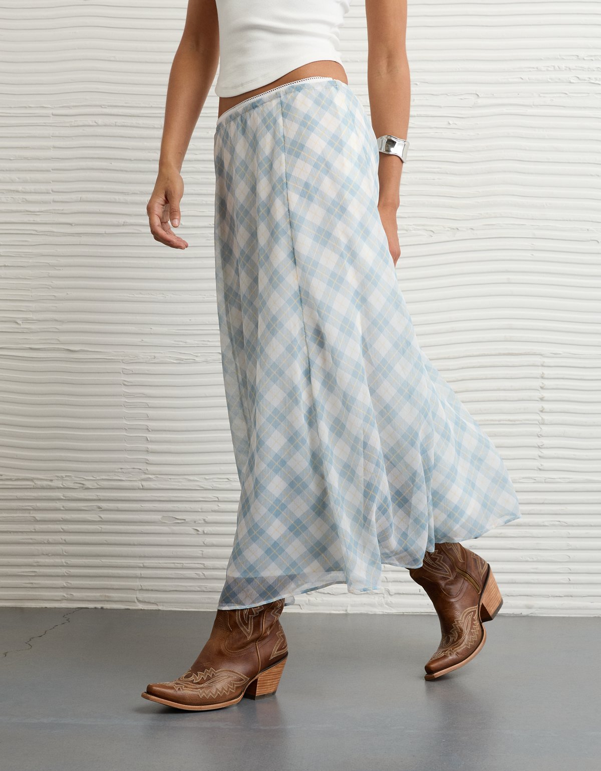 AE x Stagecoach Crinkled Chiffon Maxi Skirt - image 5