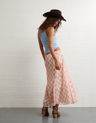 AE x Stagecoach Crinkled Chiffon Maxi Skirt