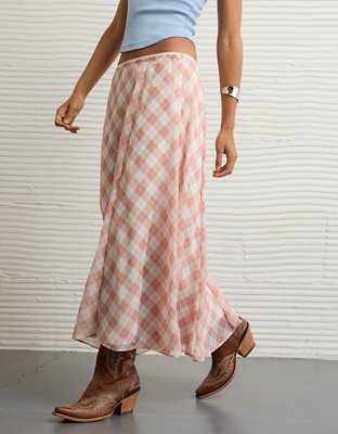 AE x Stagecoach Crinkled Chiffon Maxi Skirt