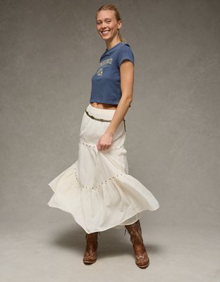 AE x Stagecoach Tiered Maxi Skirt