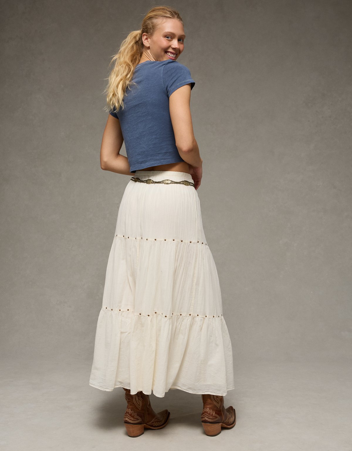AE x Stagecoach Tiered Maxi Skirt - image 2