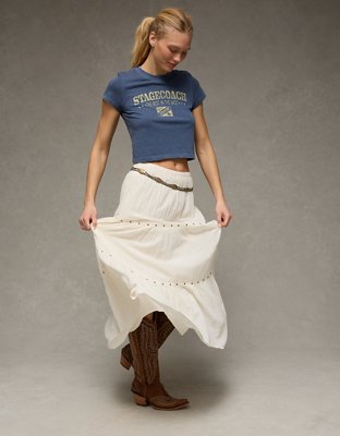 AE x Stagecoach Tiered Maxi Skirt