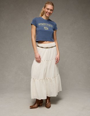 AE x Stagecoach Tiered Maxi Skirt
