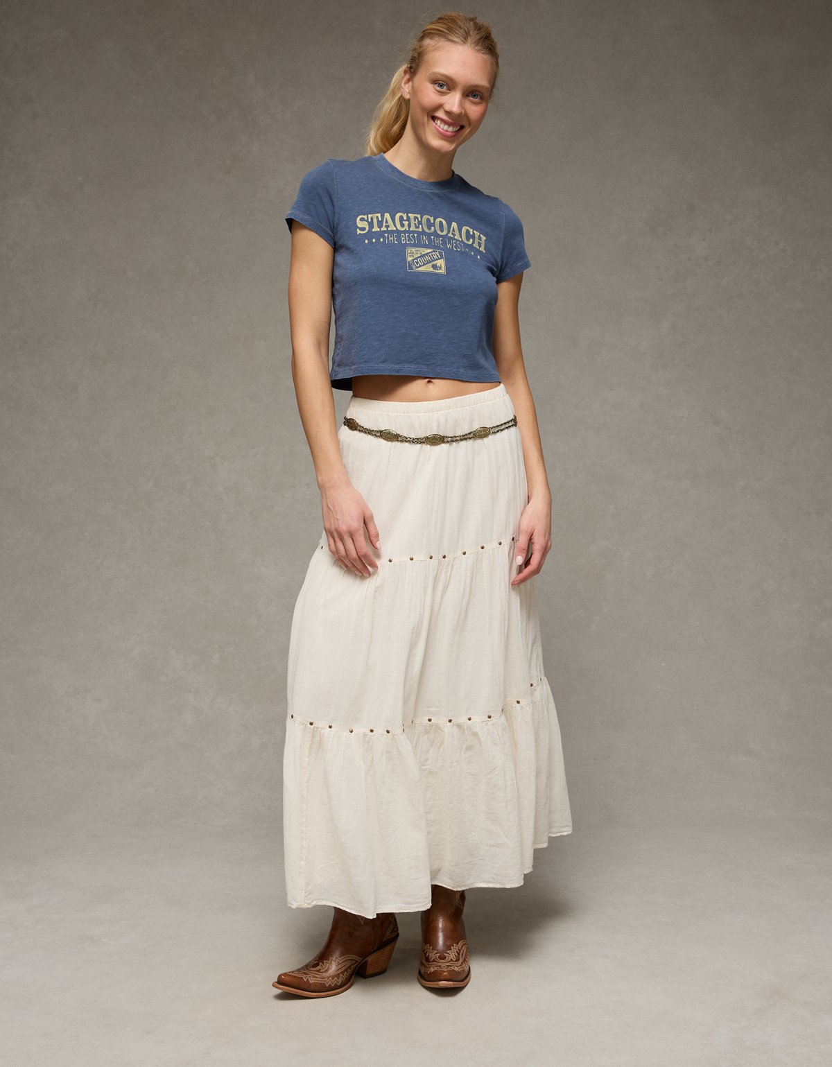AE x Stagecoach Tiered Maxi Skirt - image 5