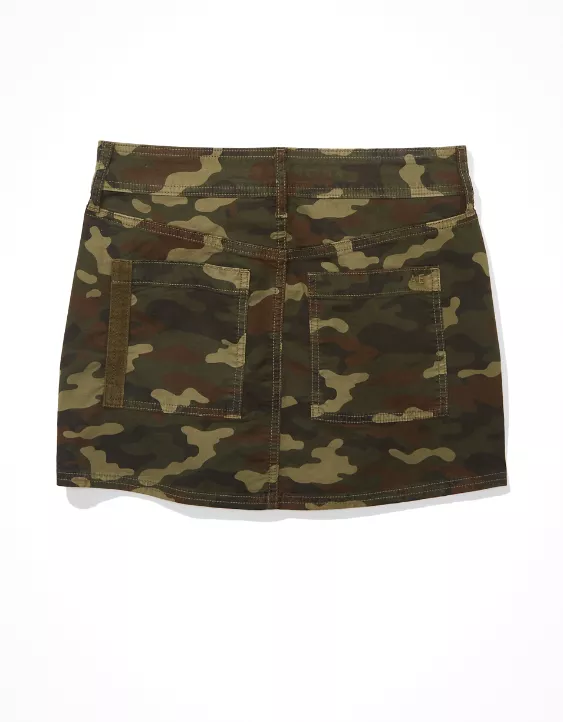 AE Snappy Low-Rise Camo Mini Skirt