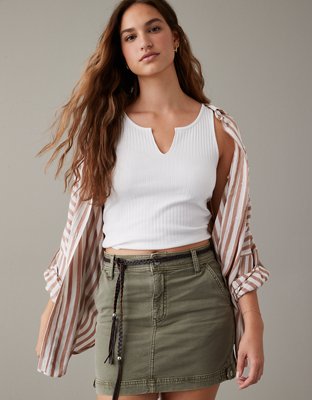 AE High-Waisted Corduroy Mini Skirt