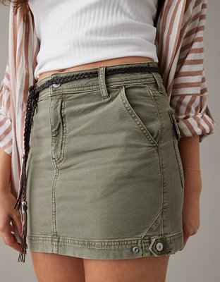 AE Low-Rise Denim Mini Skirt