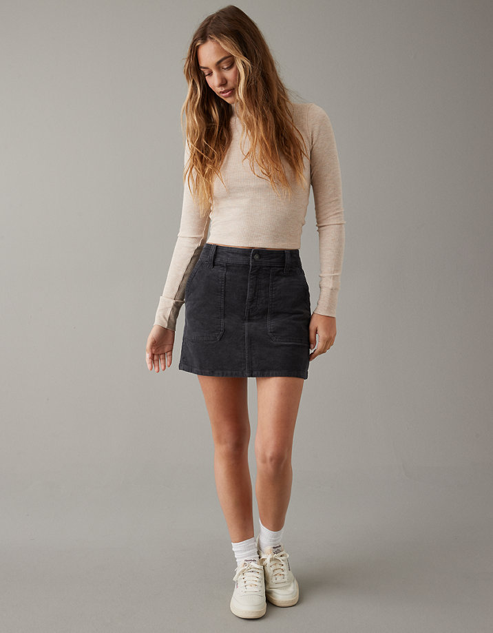 AE High-Waisted Corduroy Mini Skirt