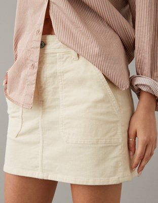 High waisted corduroy outlet mini skirt