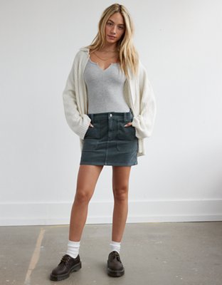 AE High-Waisted Corduroy Mini Skirt