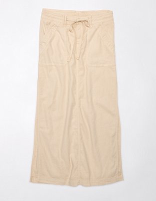 Женские юбки American Eagle AE Dreamy Drape Linen-Blend Low-Rise Maxi Skirt — фото 3