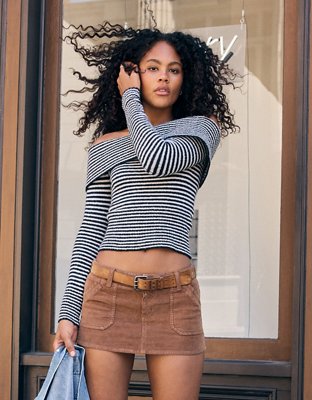 AE Super Low-Rise Perfect Micro Mini Skirt