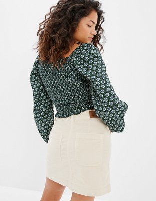 AE Zip-Up Corduroy Mini Skirt